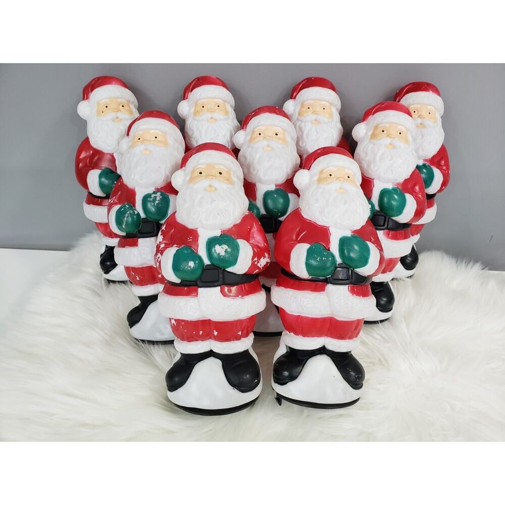 9 Santa Clause Blow‎ Mold Pathway Light Toppers Christmas General Foam